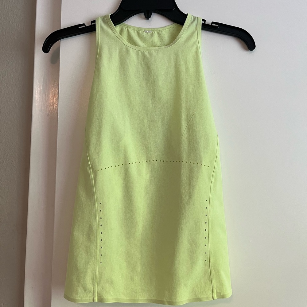 Lululemon Athletica Yellow Green Sleeveless Tank Top